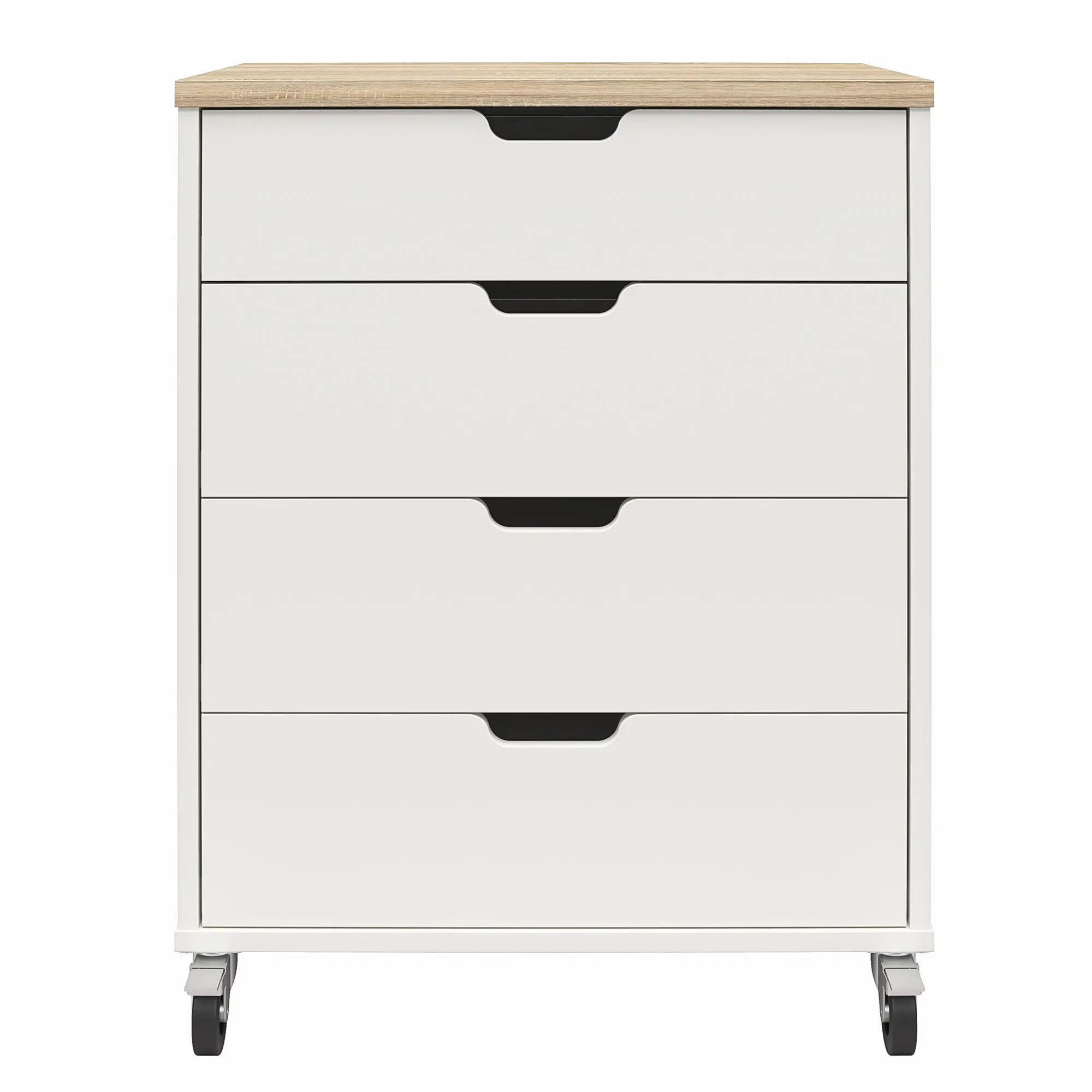 Versa White 4-Drawer Storage Cart-4