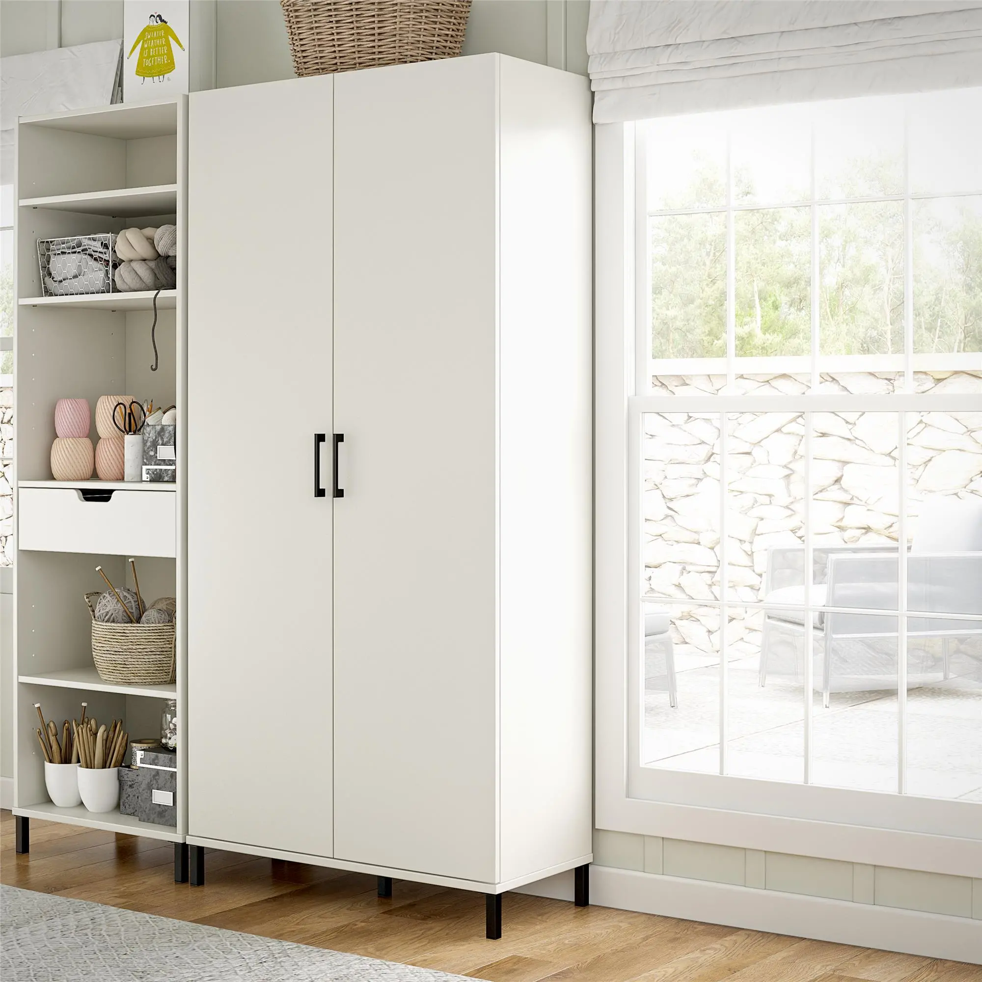 Versa White 36  2-Door Storage Cabinet-3