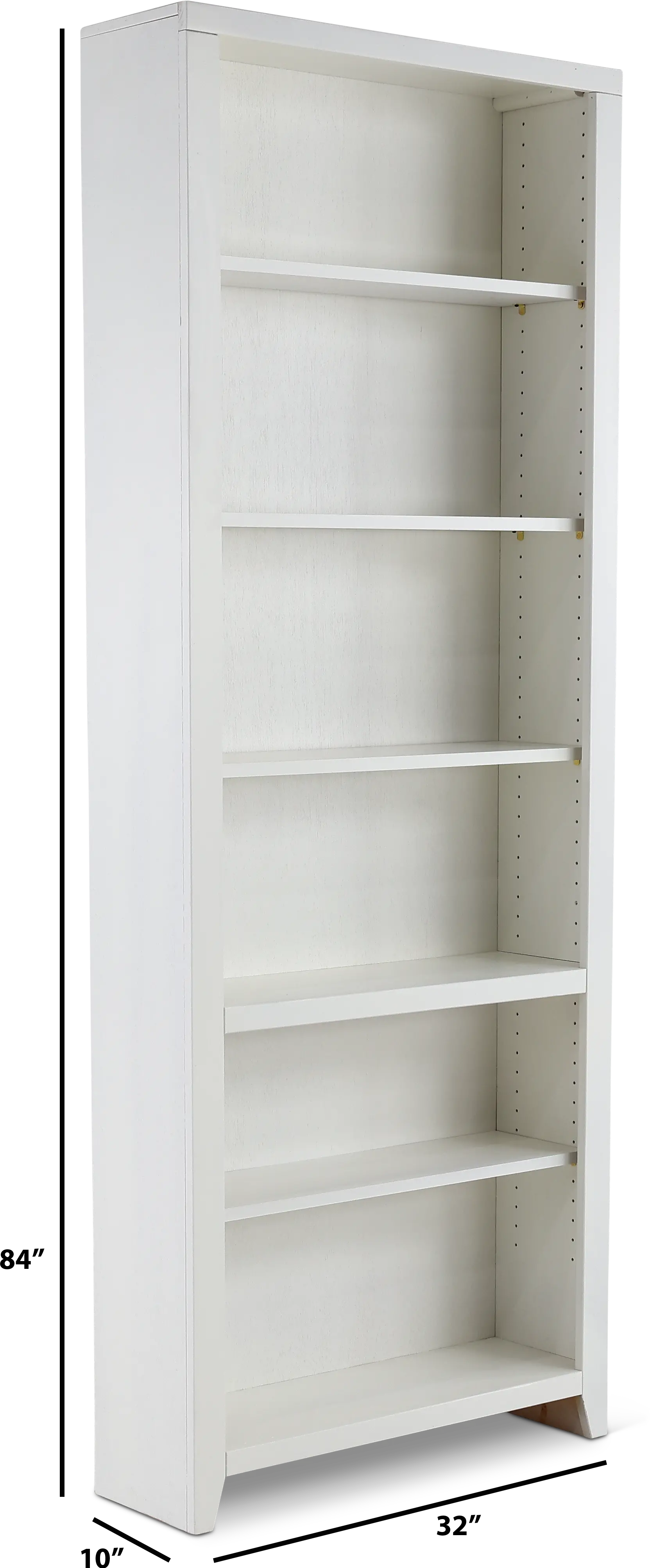 Urban Loft 84  White Bookcase-3