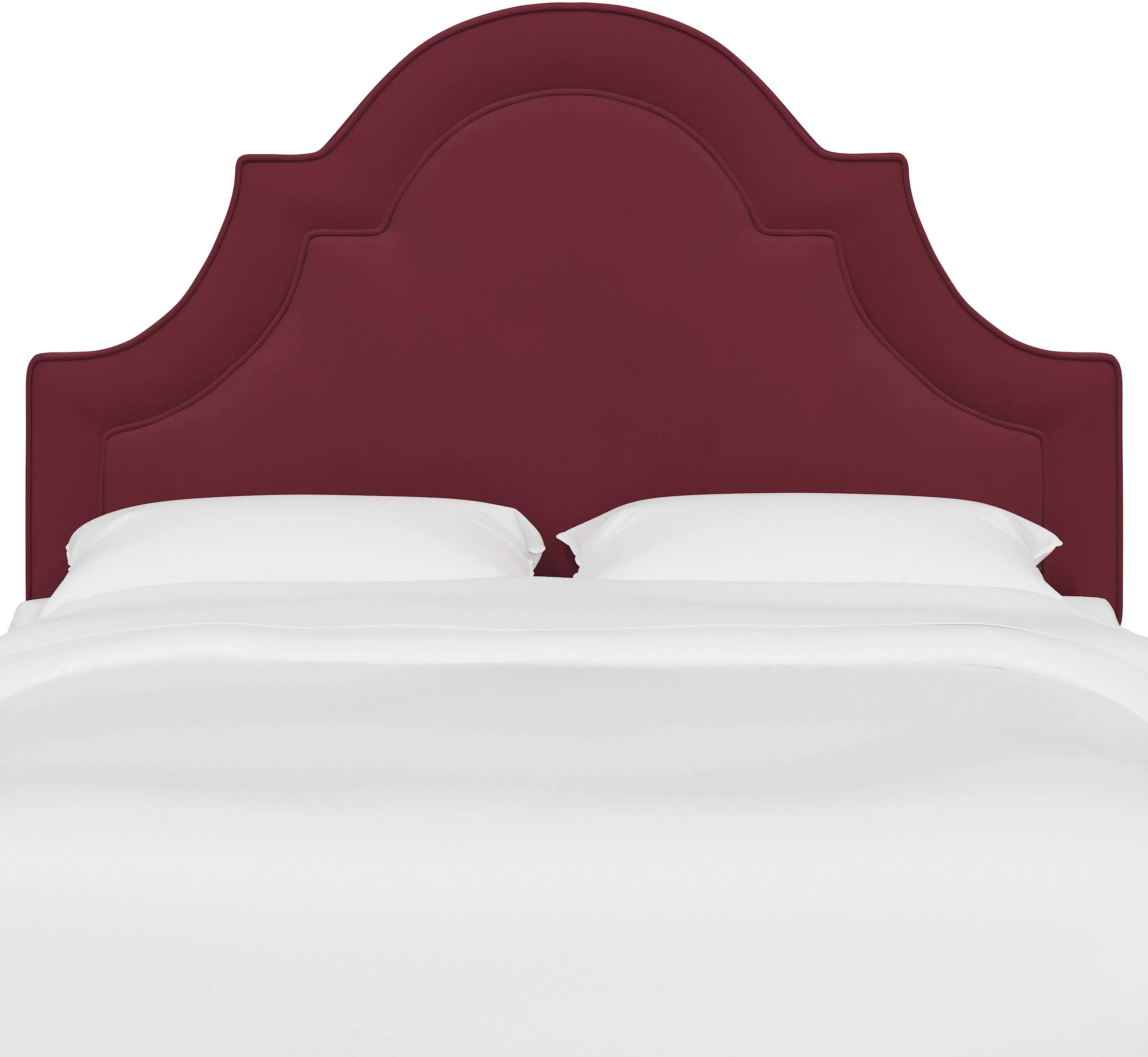 180TVLVBR Jolie Velvet Berry Twin Headboard - Skyline Furniture-2
