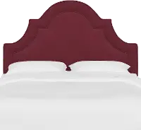 180TVLVBR Jolie Velvet Berry Twin Headboard - Skyline Furniture
