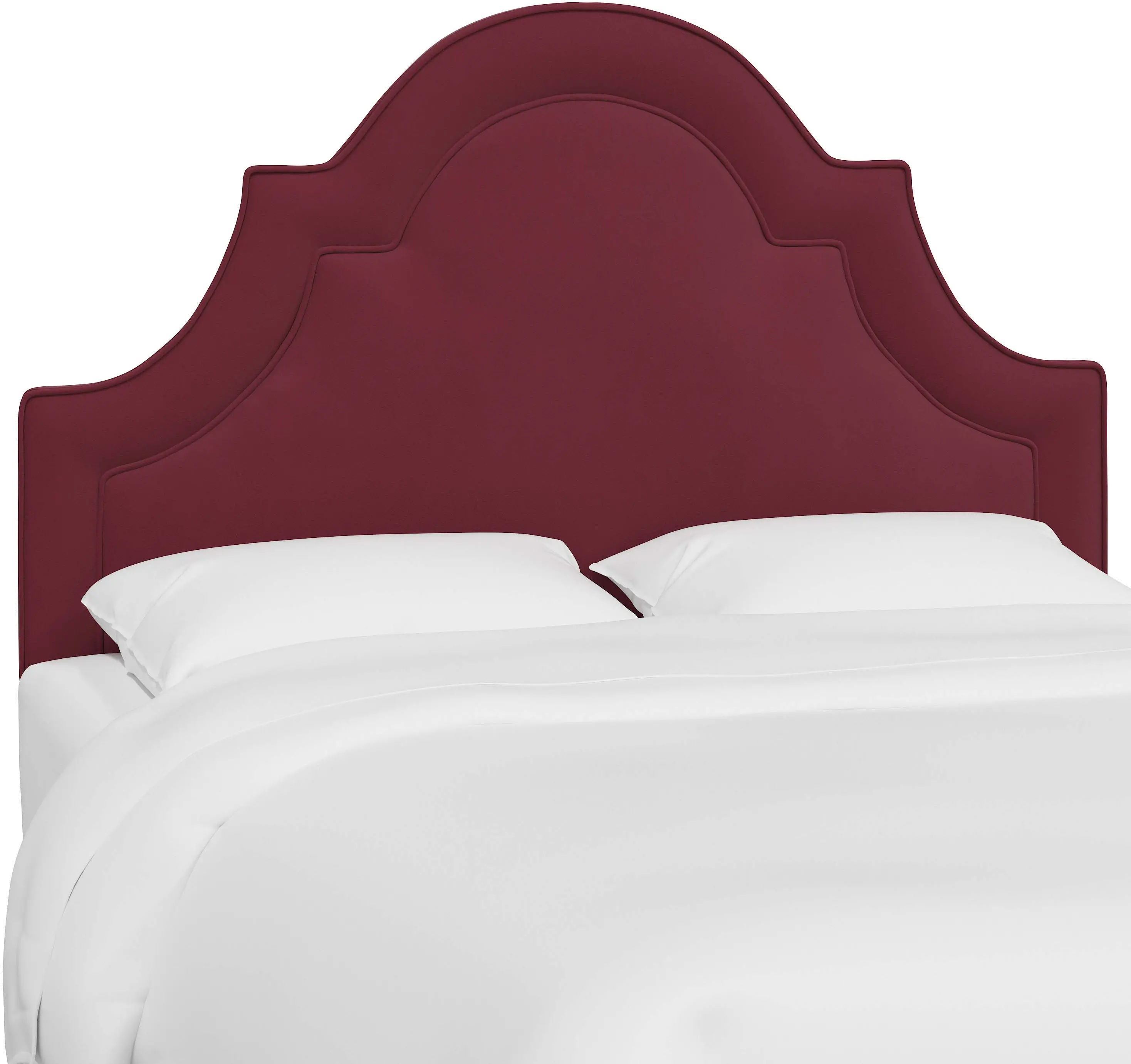180TVLVBR Jolie Velvet Berry Twin Headboard - Skyline Furniture-3