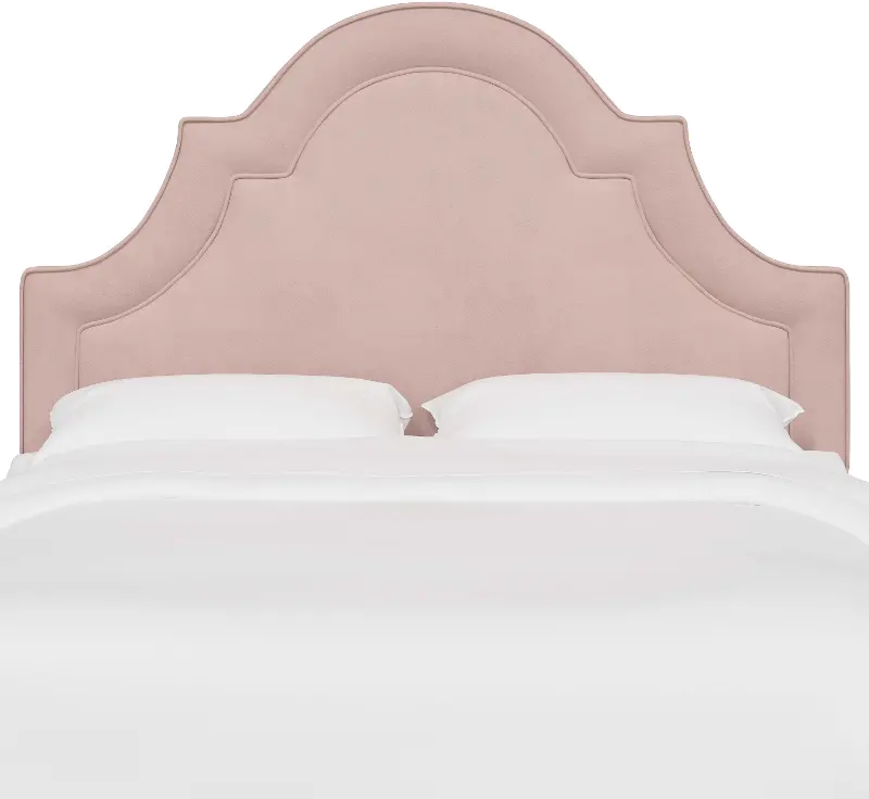 Jolie Velvet Blush Twin Headboard - Skyline Furniture