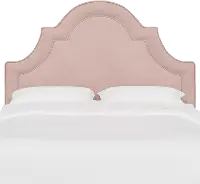181FVLVTBLSH Jolie Velvet Blush Full Headboard - Skyline Furniture