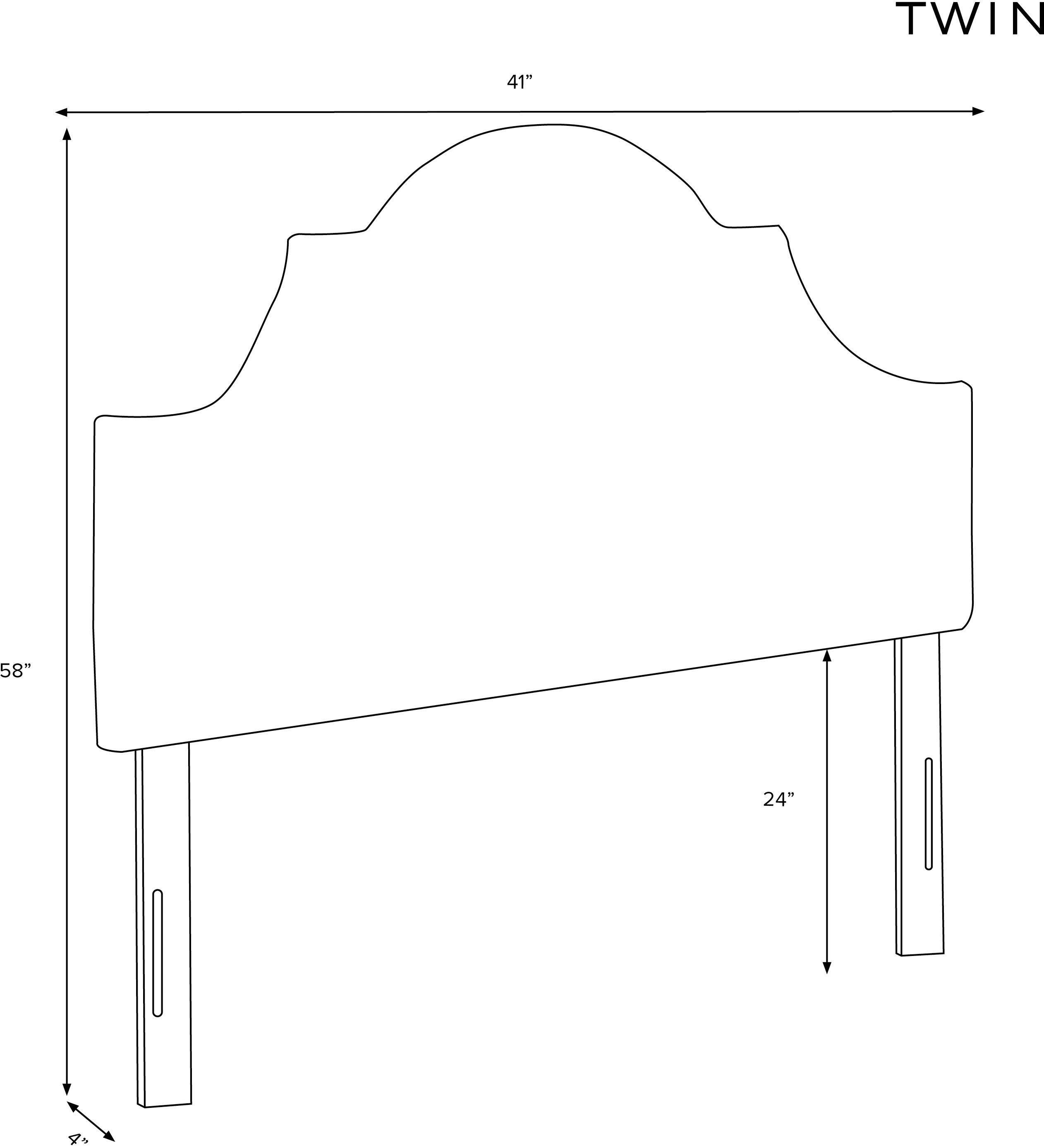 180TVLVINK Jolie Velvet Ink Twin Headboard - Skyline Furniture-4