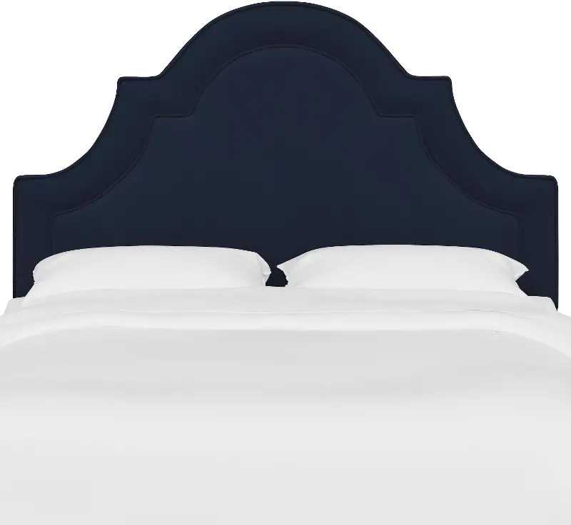 Jolie Velvet Ink Full Headboard - Skyline Furniture