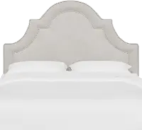 180TVLVLGHGR Jolie Velvet Light Gray Twin Headboard - Skyline Furniture