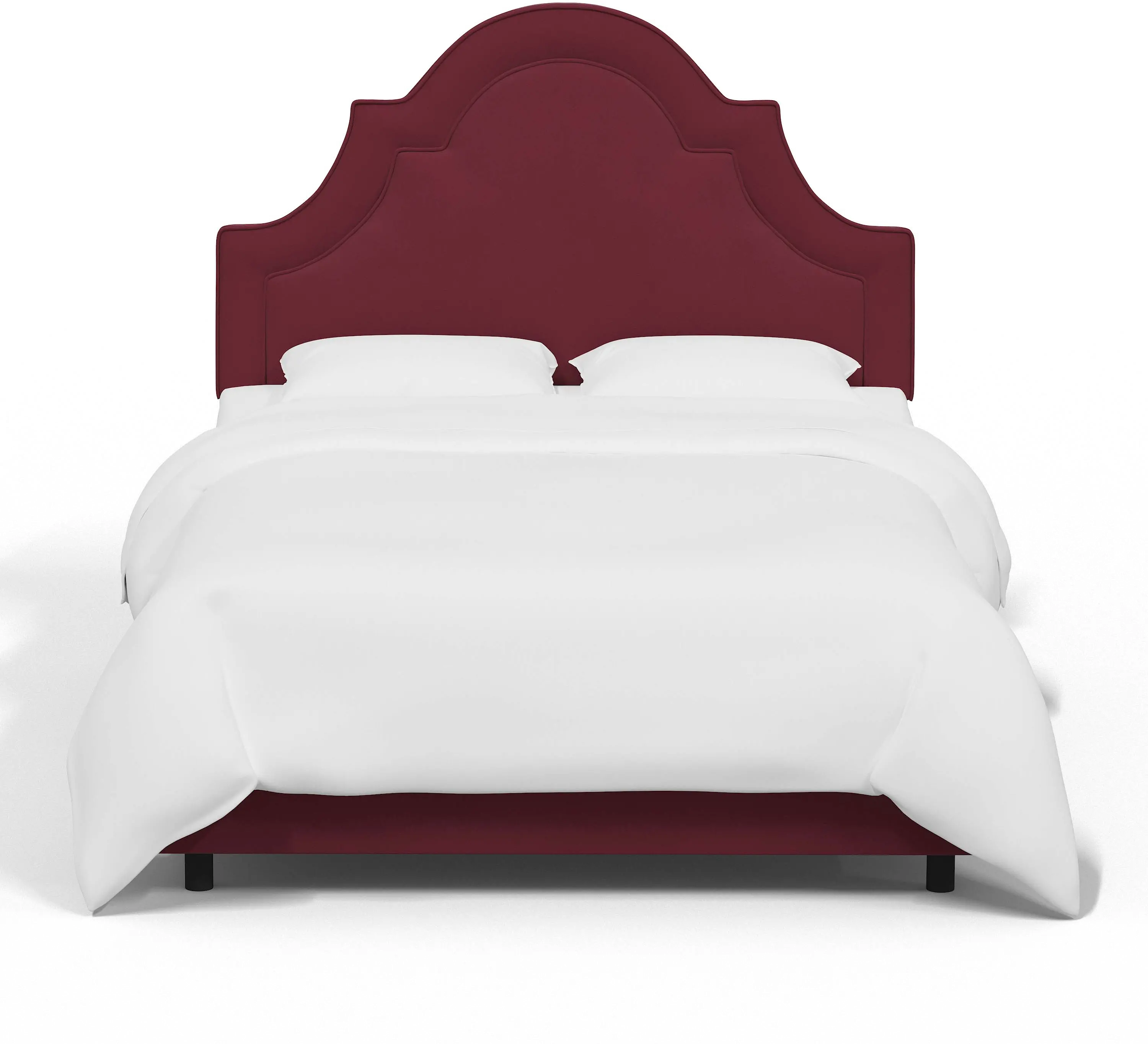 180BEDVLVBR Jolie Velvet Berry Twin Bed - Skyline Furniture-1
