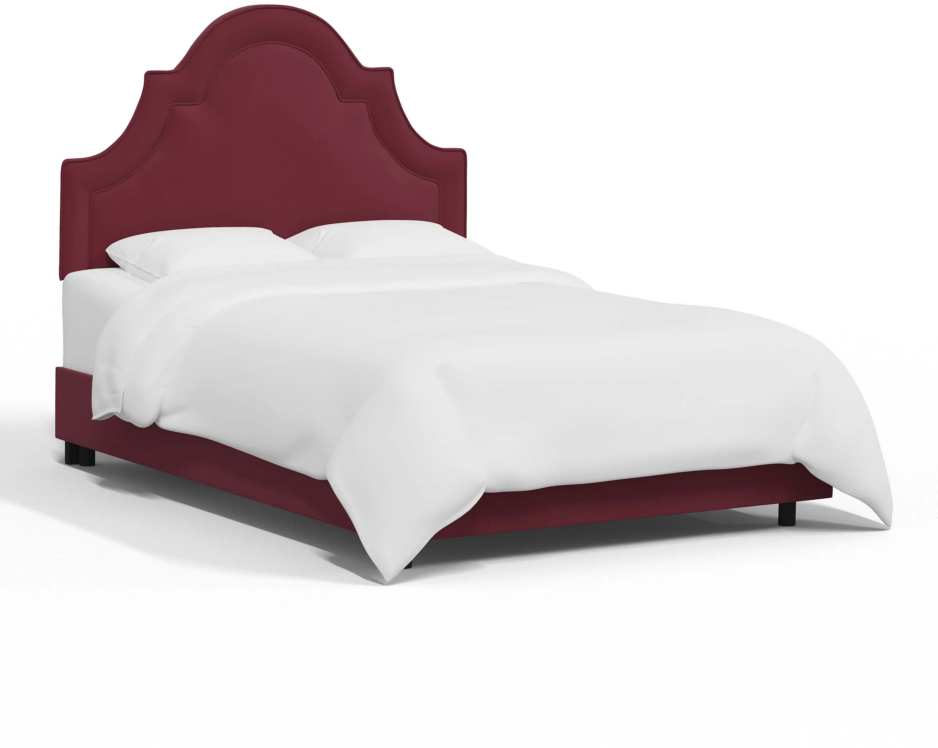 180BEDVLVBR Jolie Velvet Berry Twin Bed - Skyline Furniture-2