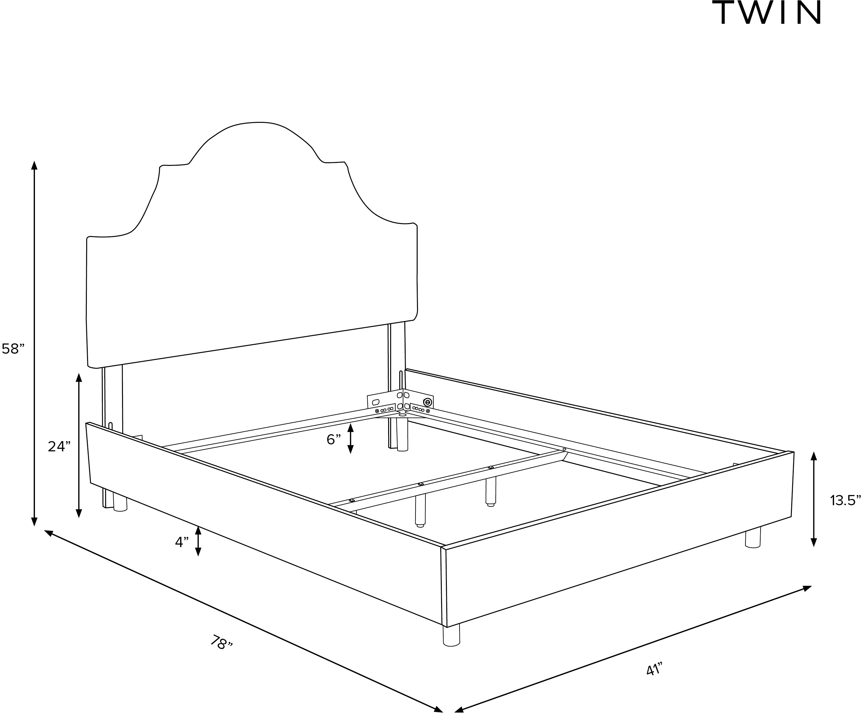 180BEDVLVBR Jolie Velvet Berry Twin Bed - Skyline Furniture-4