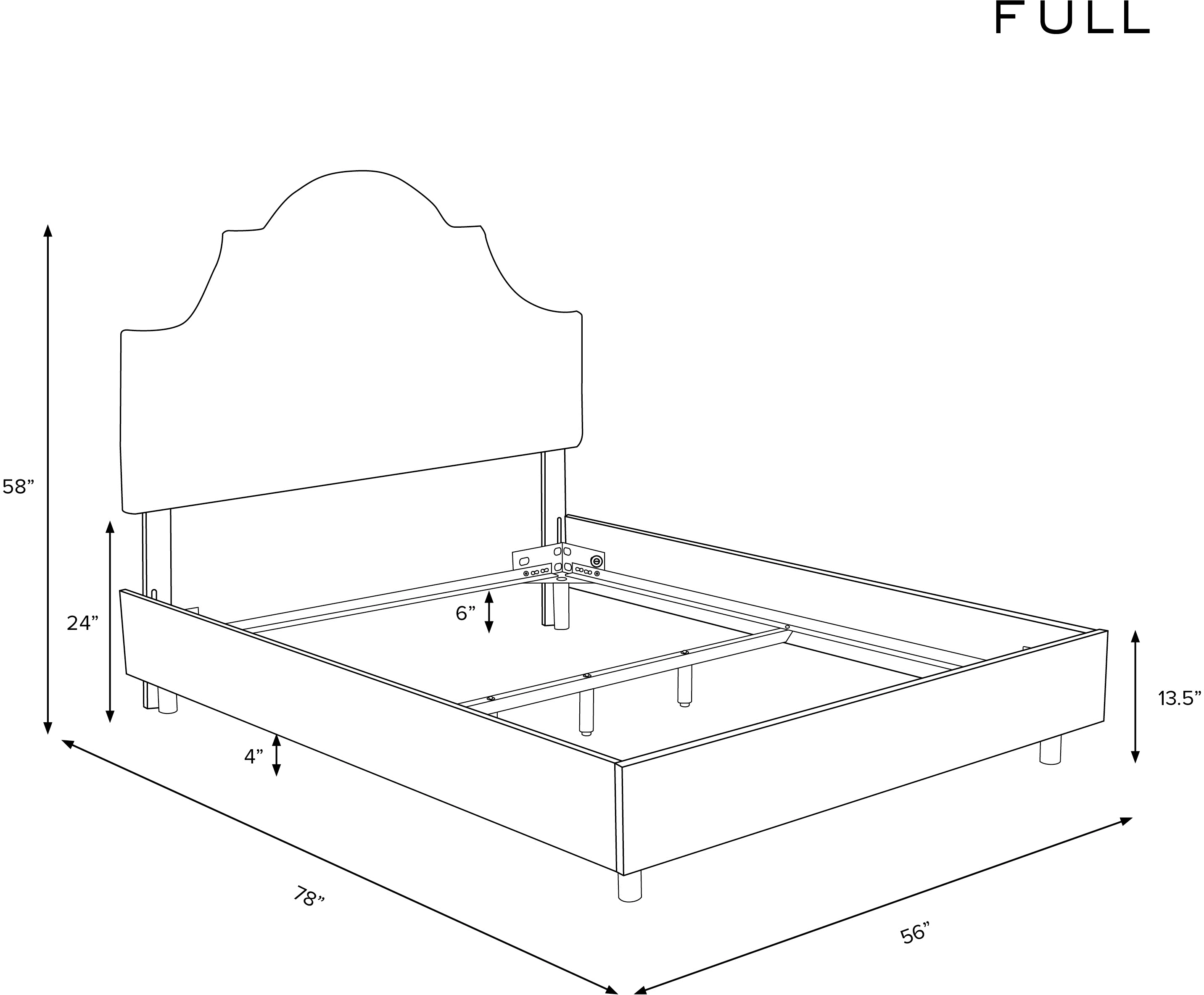 181BEDVLVBR Jolie Velvet Berry Full Bed - Skyline Furniture-4