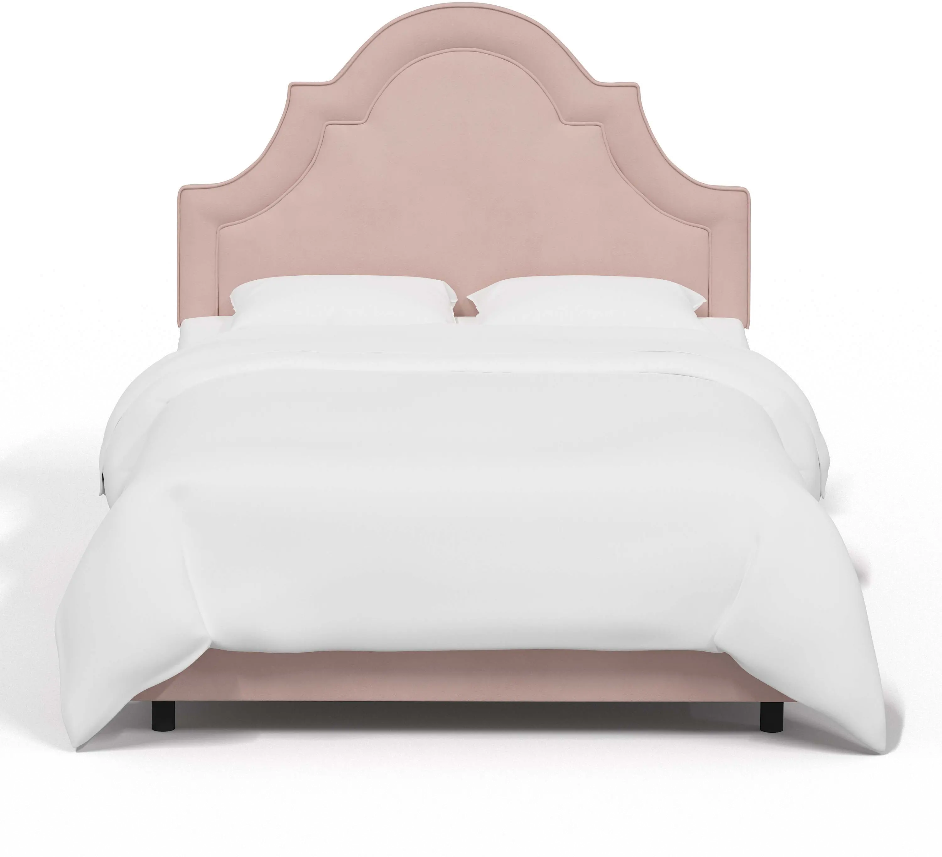 180BEDVLVTBLSH Jolie Velvet Blush Twin Bed - Skyline Furniture-1