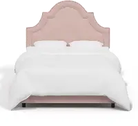 181BEDVLVTBLSH Jolie Velvet Blush Full Bed - Skyline Furniture