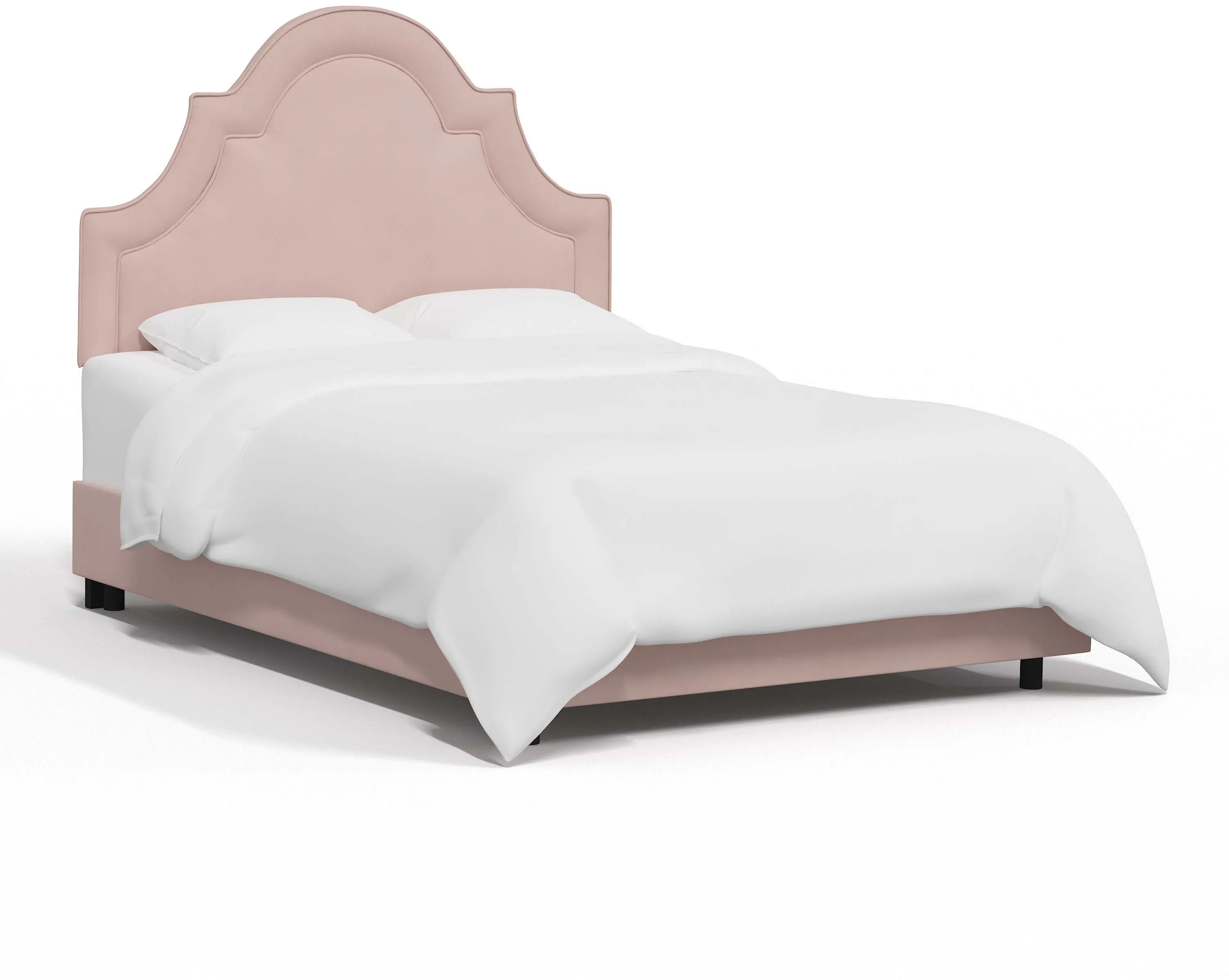 181BEDVLVTBLSH Jolie Velvet Blush Full Bed - Skyline Furniture-2