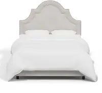 181BEDVLVLGHGR Jolie Velvet Light Gray Full Bed - Skyline Furniture