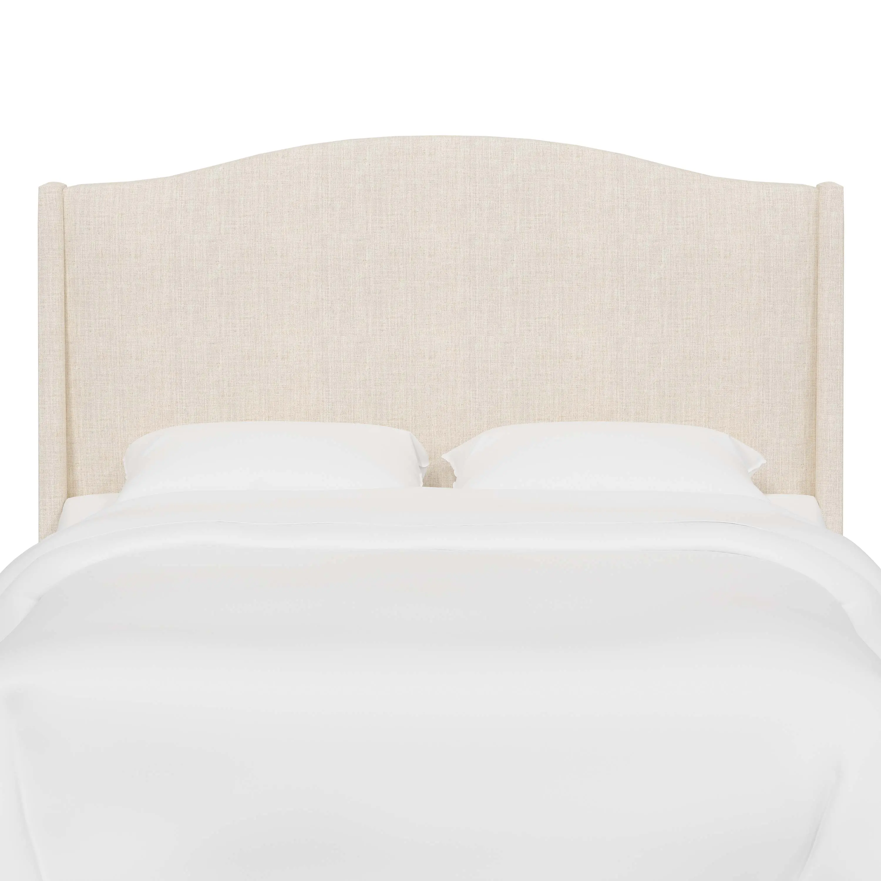 423KLNNTLC Blake Linen Talc King Wingback Headboard - Skyline Furniture-1