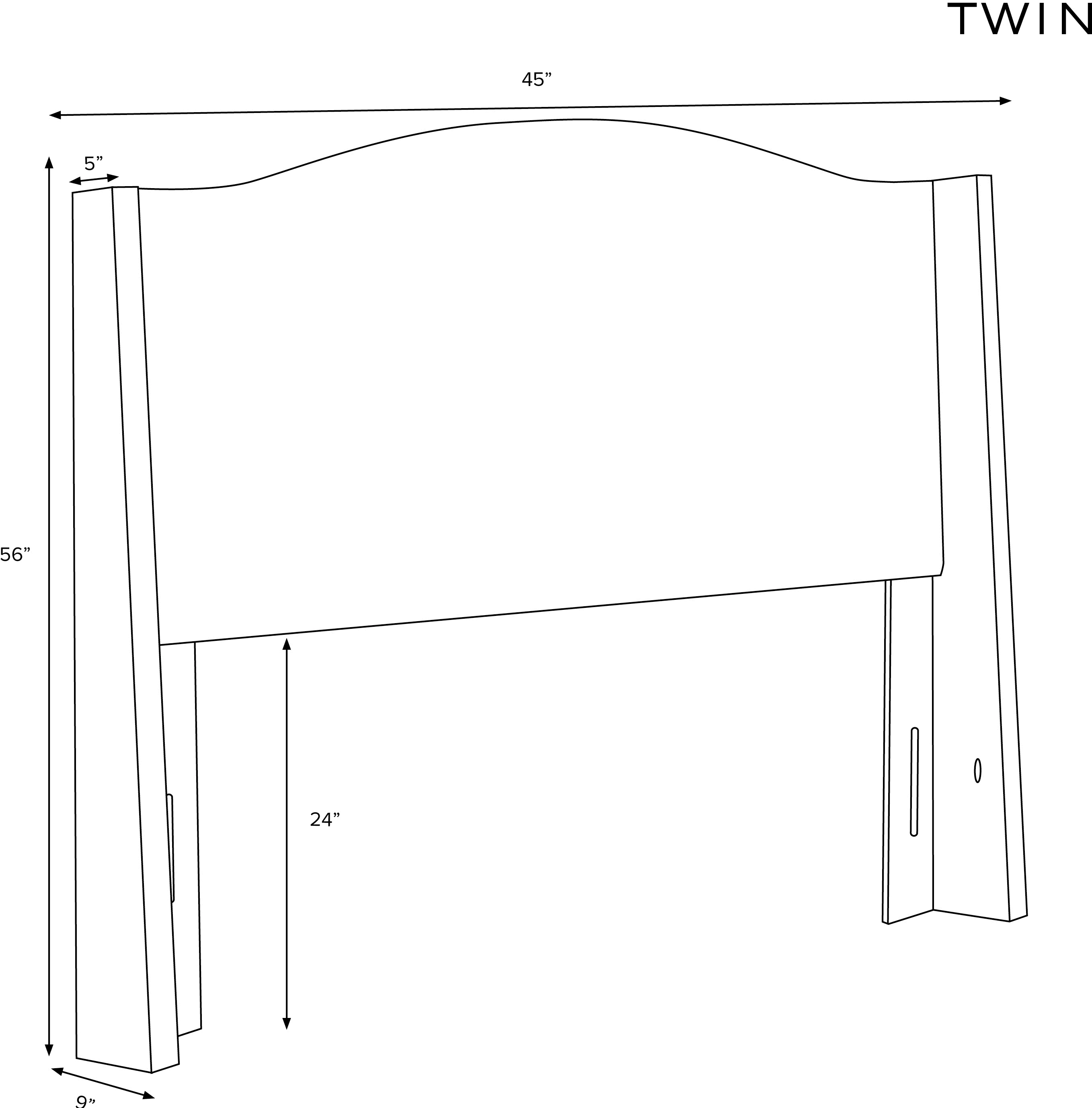 420TMLNELP Blake Elephant Gray Twin Wingback Headboard - Skyline Furniture-4