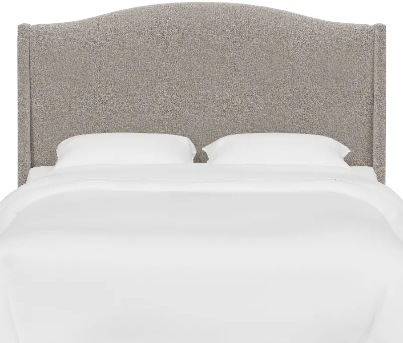Blake Elephant Gray Queen Wingback Headboard - Skyline Furniture