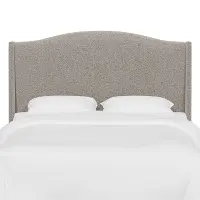 423KMLNELP Blake Elephant Gray King Wingback Headboard - Skyline Furniture