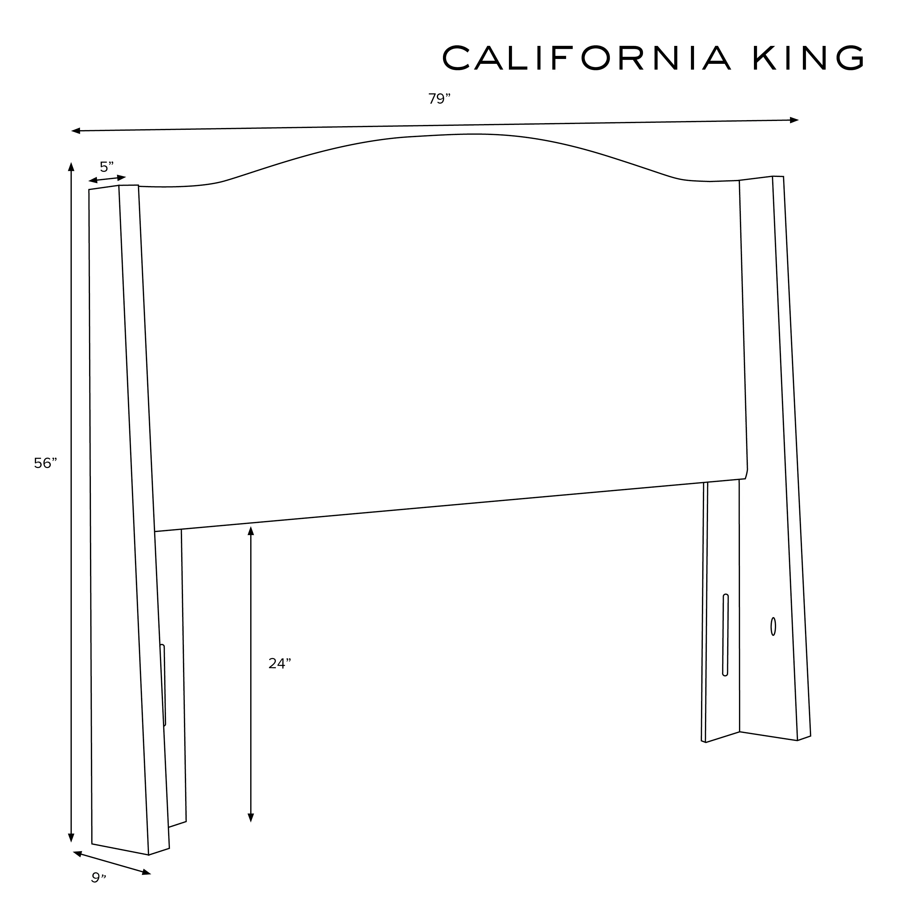 424CMLNELP Blake Elephant Gray California King Wingback Headboard - Skyline Furniture-4