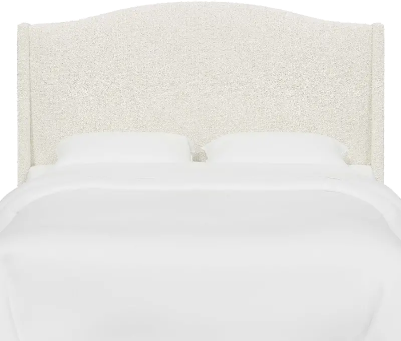 Blake Snow White Twin Wingback Headboard - Skyline Furniture