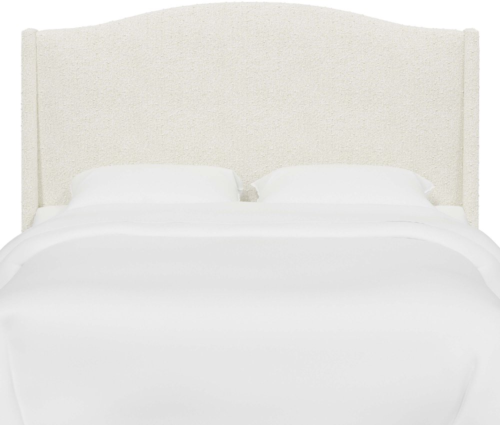 Blake Snow White Queen Wingback Headboard - Skyline Furniture