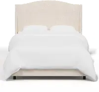 423BEDLNNTLC Blake Linen Talc King Wingback Bed - Skyline Furniture