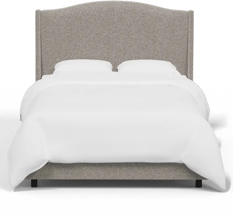 Blake Elephant Gray Full Wingback Bed - Skyline Furniture