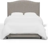 422BEDMLNELP Blake Elephant Gray Queen Wingback Bed - Skyline Furniture
