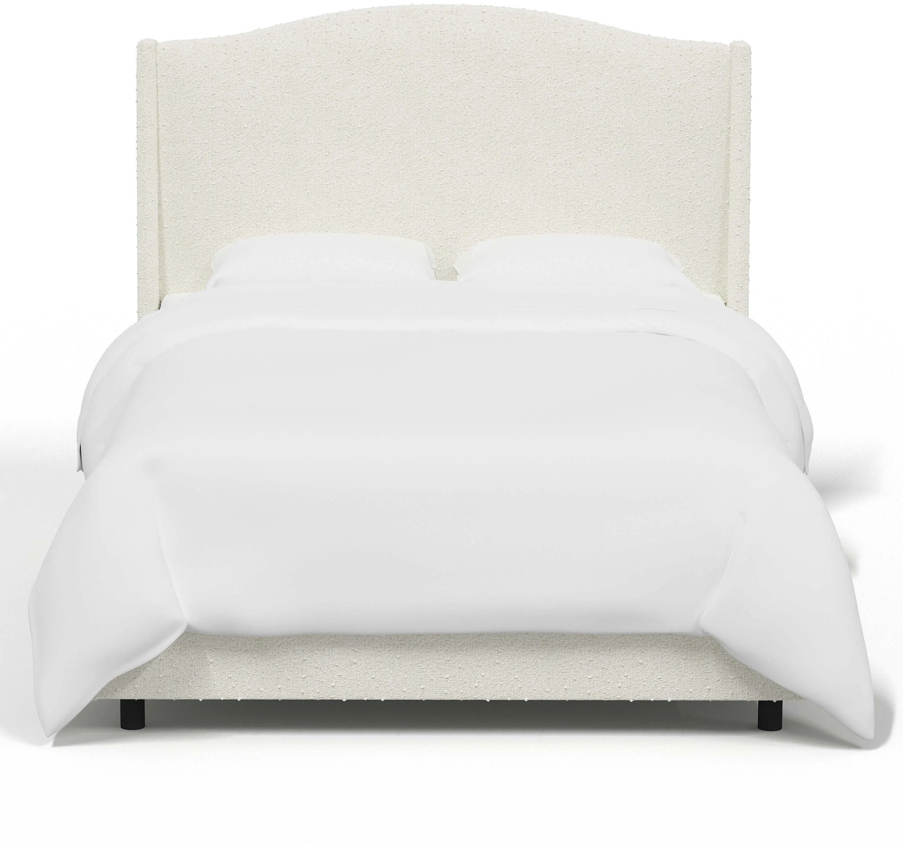 420BEDMLNSNW Blake Snow White Twin Wingback Bed - Skyline Furniture-1
