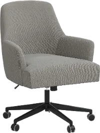 78-9LNNGR Hudson Linen Gray Office Chair - Skyline Furniture