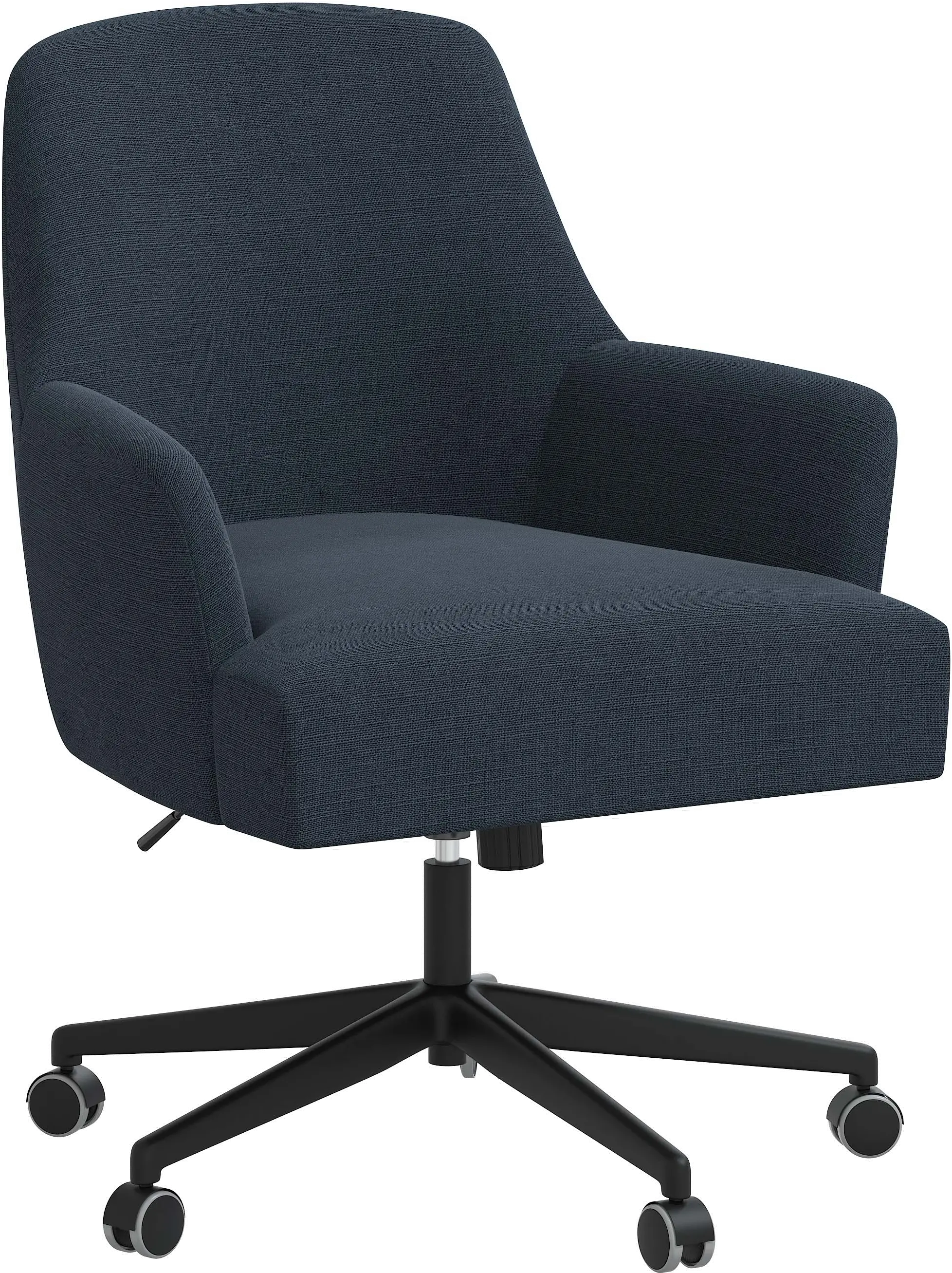 78-9LNNNV Hudson Linen Navy Blue Office Chair - Skyline Furniture-1