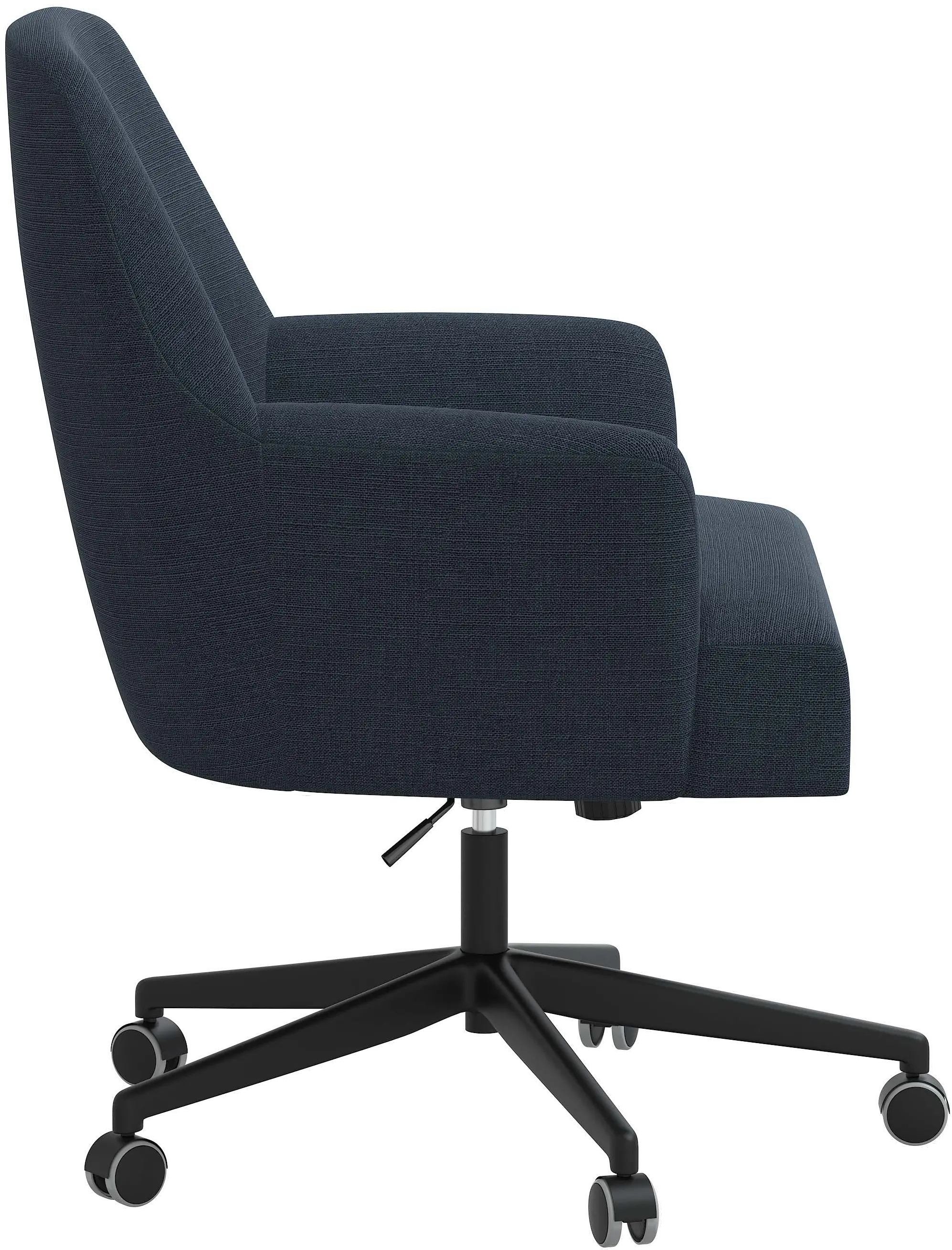 78-9LNNNV Hudson Linen Navy Blue Office Chair - Skyline Furniture-3
