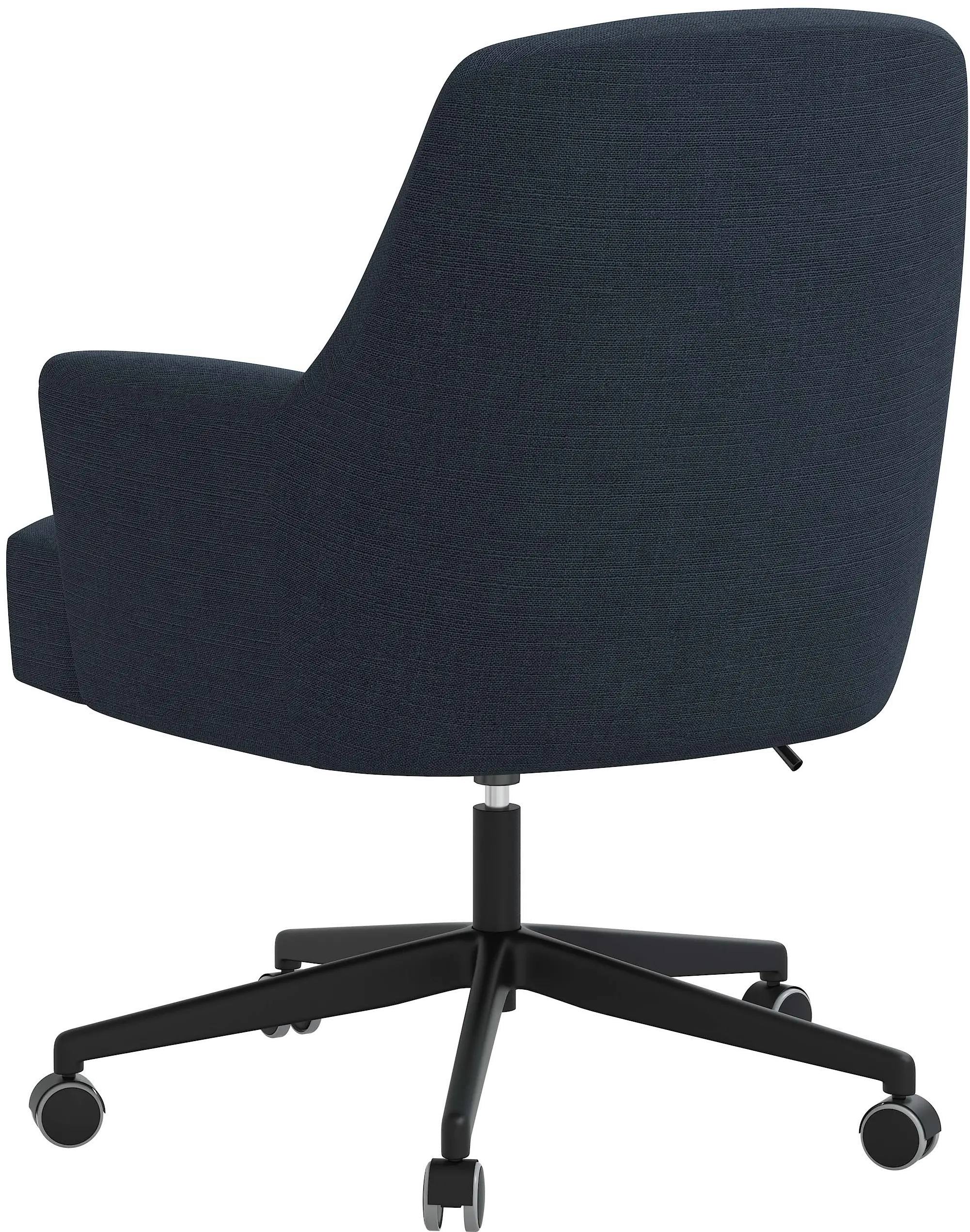 78-9LNNNV Hudson Linen Navy Blue Office Chair - Skyline Furniture-4