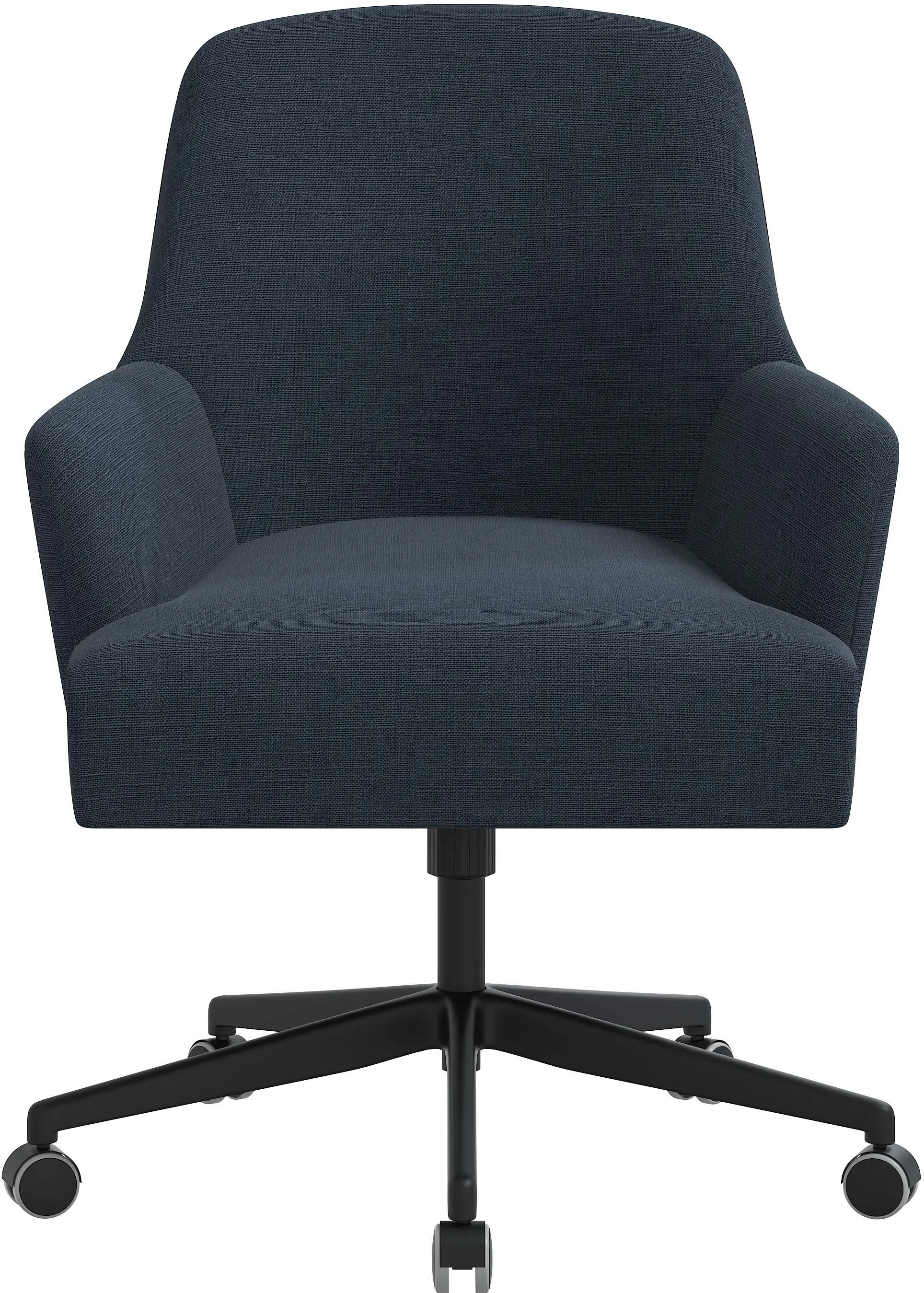 78-9LNNNV Hudson Linen Navy Blue Office Chair - Skyline Furniture-5