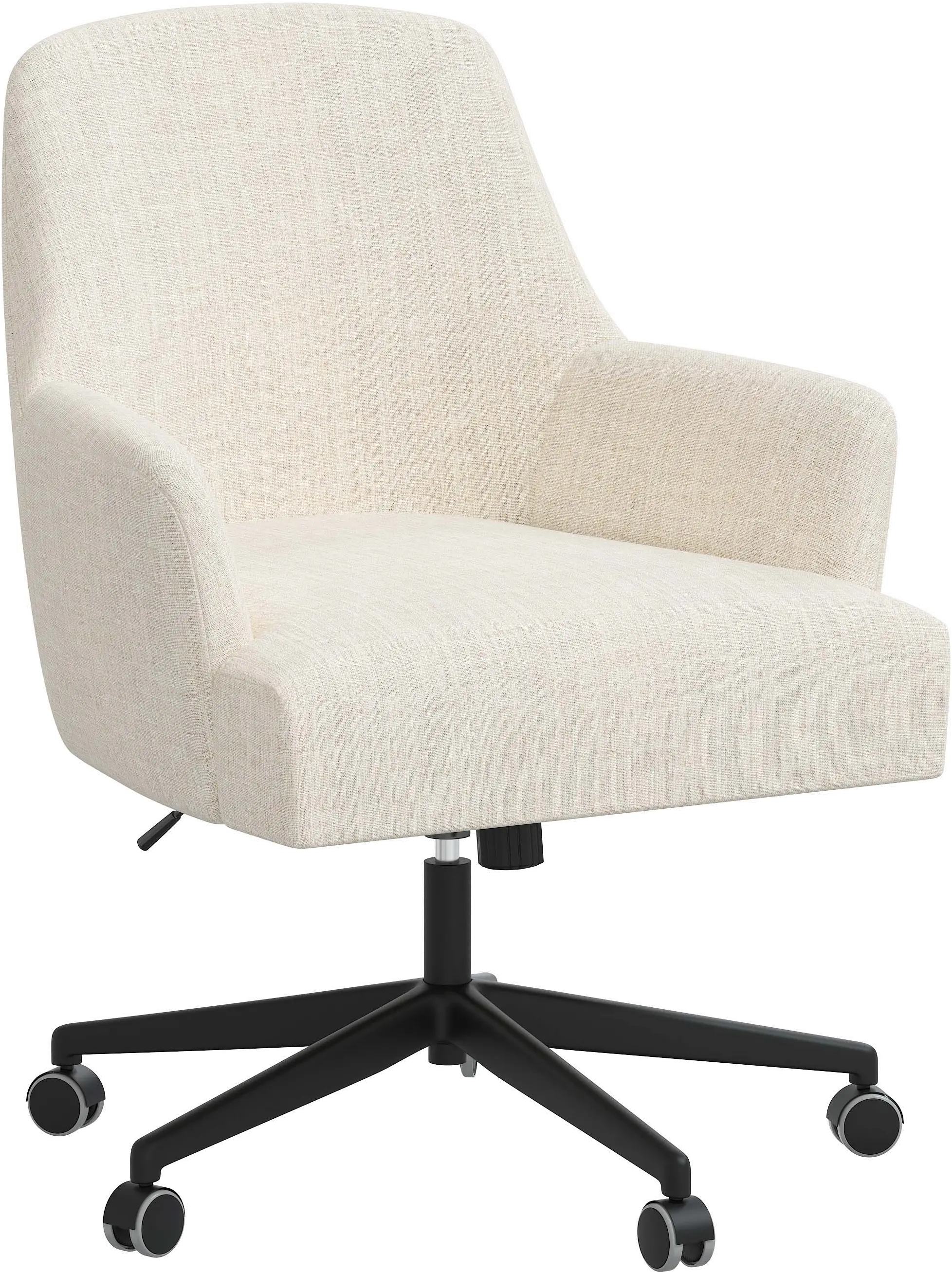 78-9LNNTLC Hudson Linen Talc Office Chair - Skyline Furniture-1