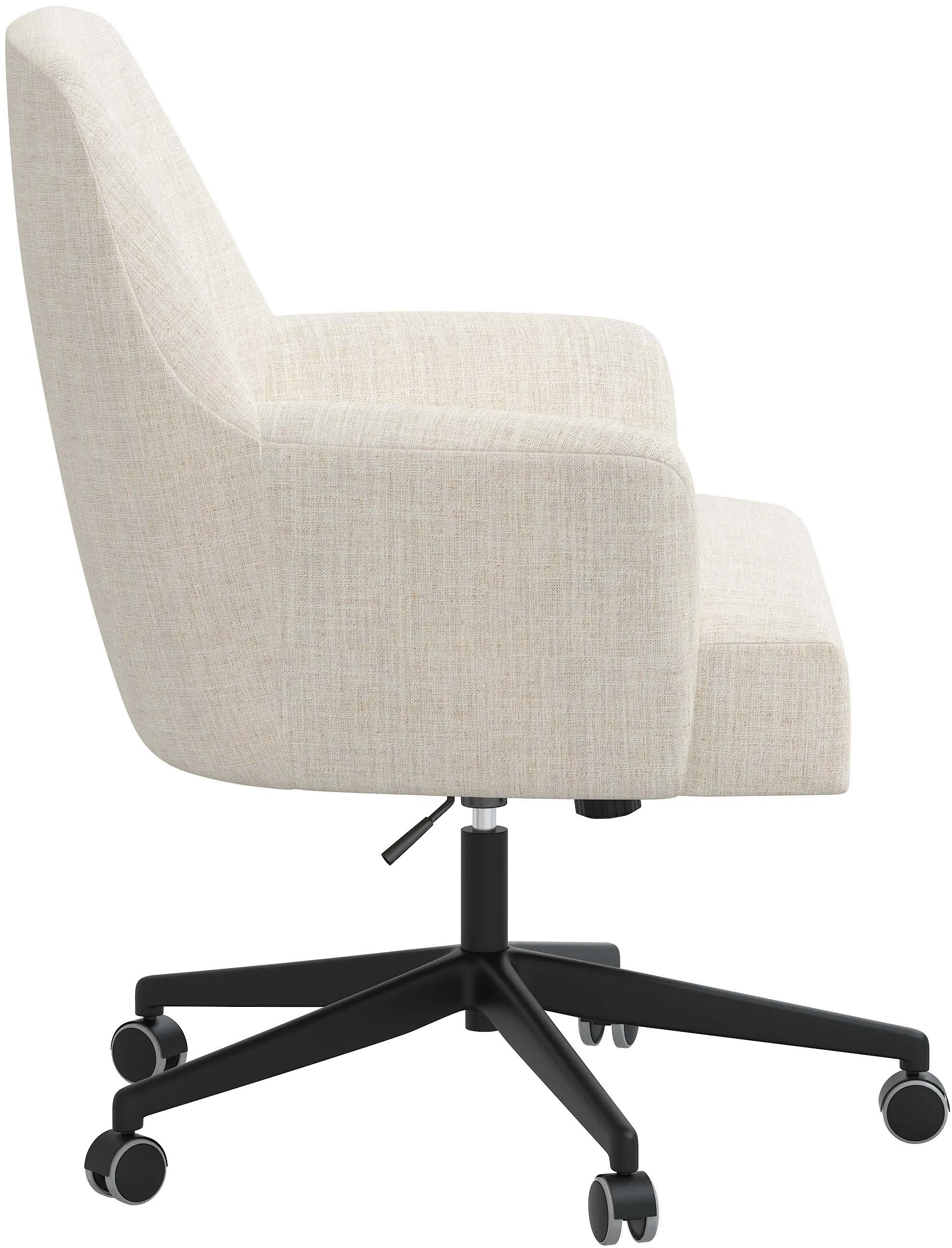 78-9LNNTLC Hudson Linen Talc Office Chair - Skyline Furniture-3