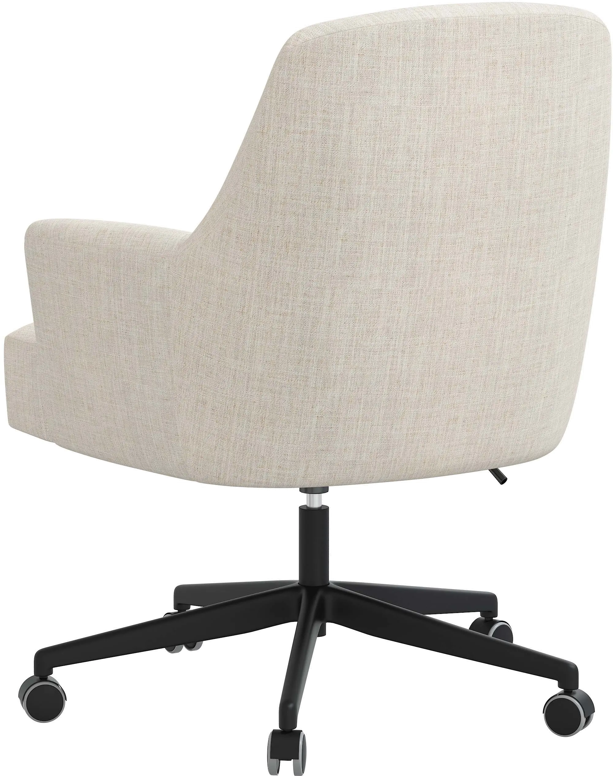 78-9LNNTLC Hudson Linen Talc Office Chair - Skyline Furniture-4