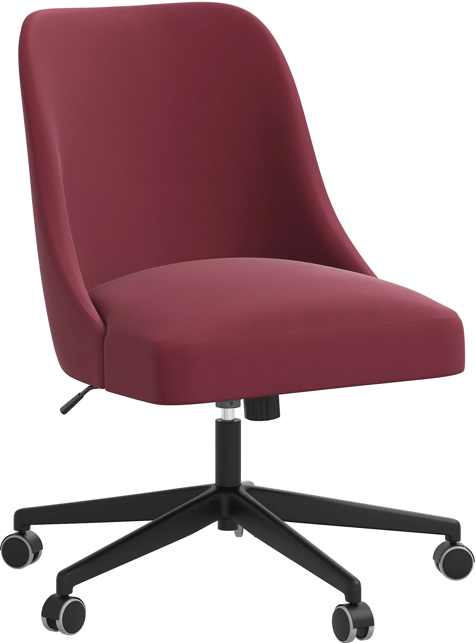 84-9VLVBR Spencer Velvet Berry Office Chair - Skyline Furniture-1