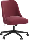 84-9VLVBR Spencer Velvet Berry Office Chair - Skyline Furniture