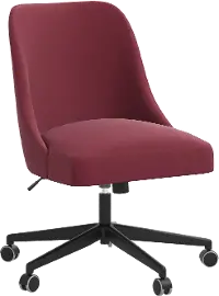 84-9VLVBR Spencer Velvet Berry Office Chair - Skyline Furniture