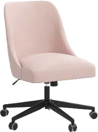 84-9VLVTBLSH Spencer Velvet Blush Office Chair - Skyline Furniture