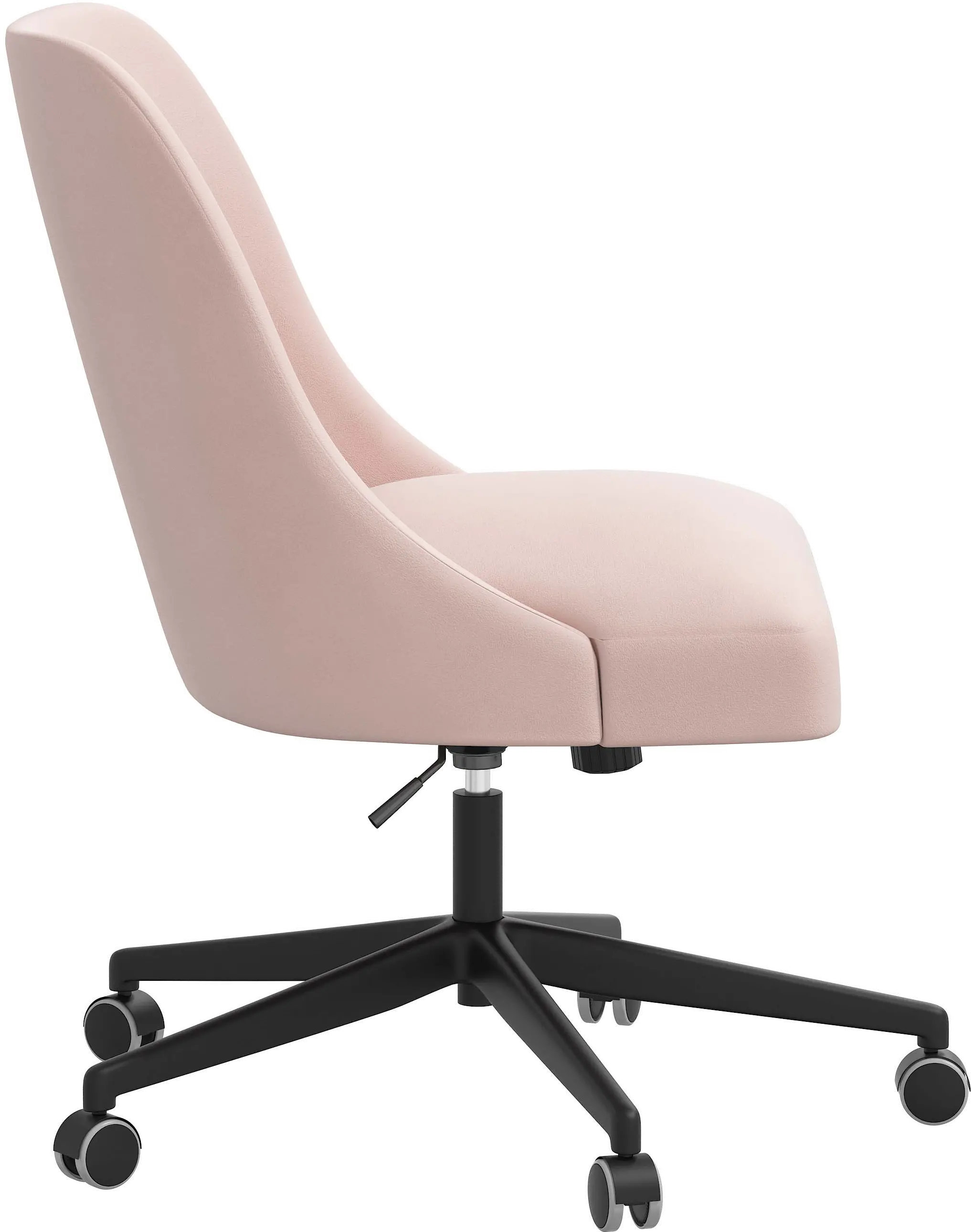 84-9VLVTBLSH Spencer Velvet Blush Office Chair - Skyline Furniture-3