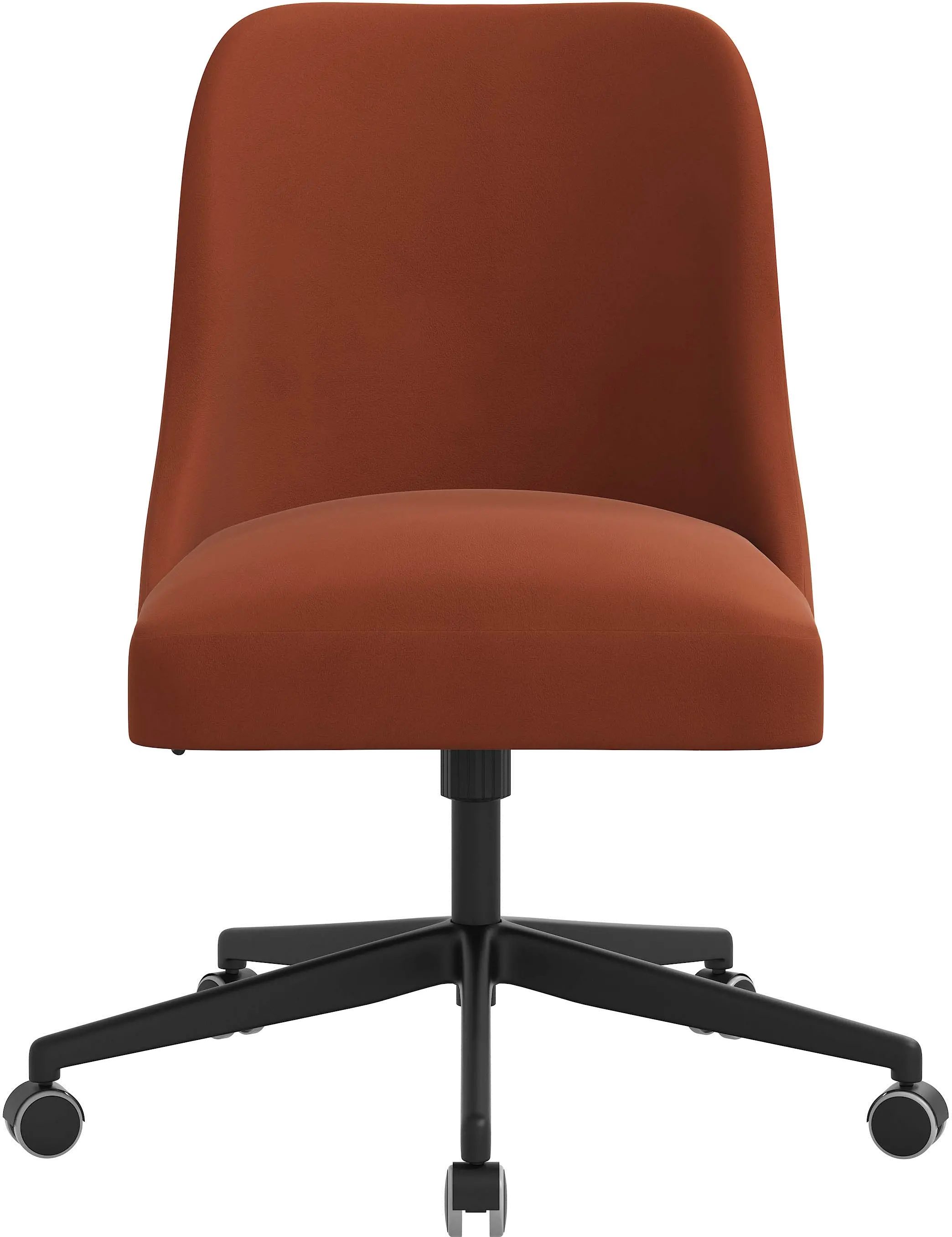 84-9VLVBRNORN Spencer Velvet Burnt Orange Office Chair - Skyline Furniture-2