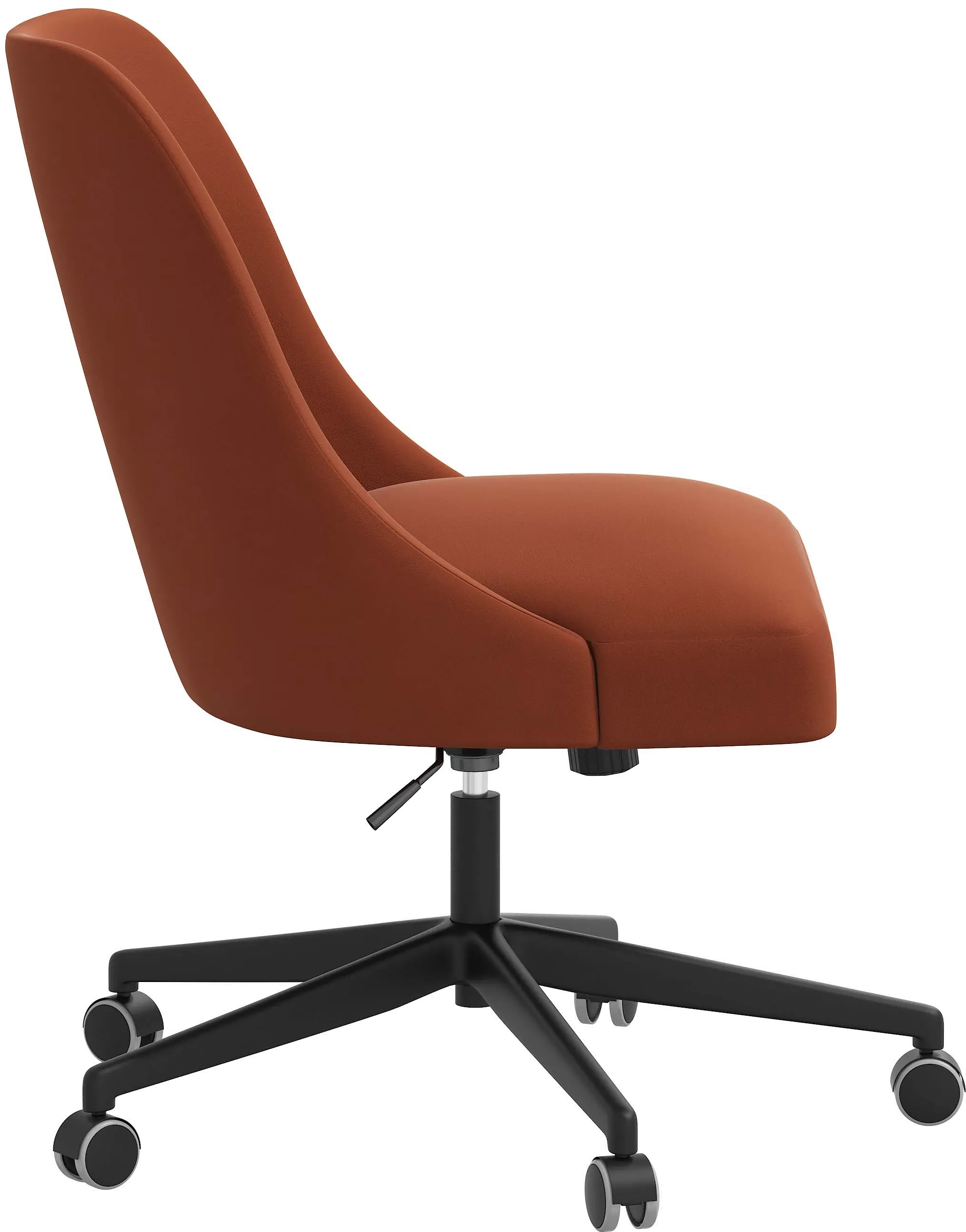 84-9VLVBRNORN Spencer Velvet Burnt Orange Office Chair - Skyline Furniture-3