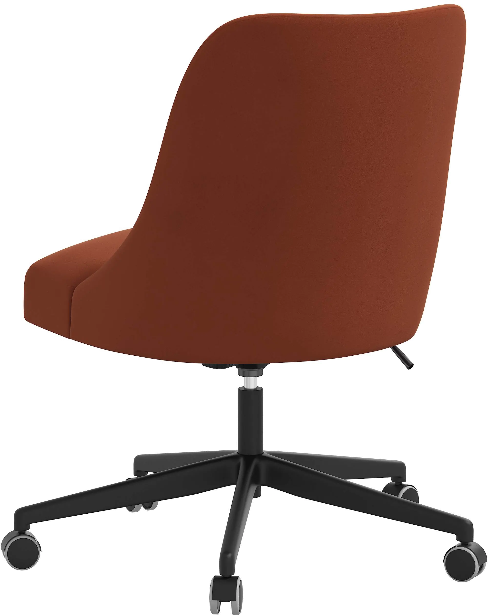 84-9VLVBRNORN Spencer Velvet Burnt Orange Office Chair - Skyline Furniture-4