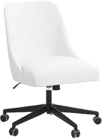 84-9VLVWHT Spencer Velvet White Office Chair - Skyline Furniture