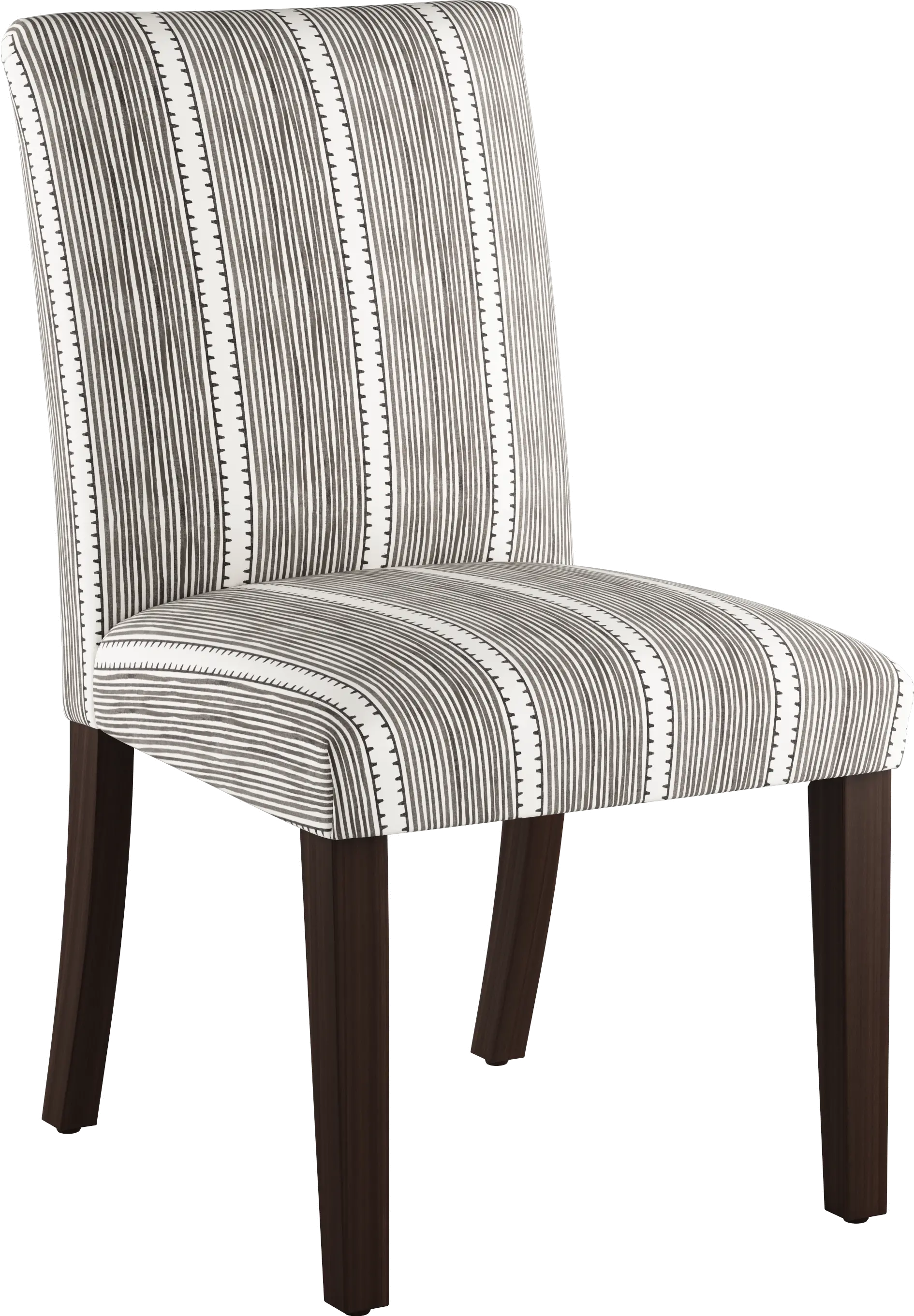 63-6BNNTTSTRPCHRCOGA Drew Charcoal Stripe Dining Chair - Skyline Furniture-1