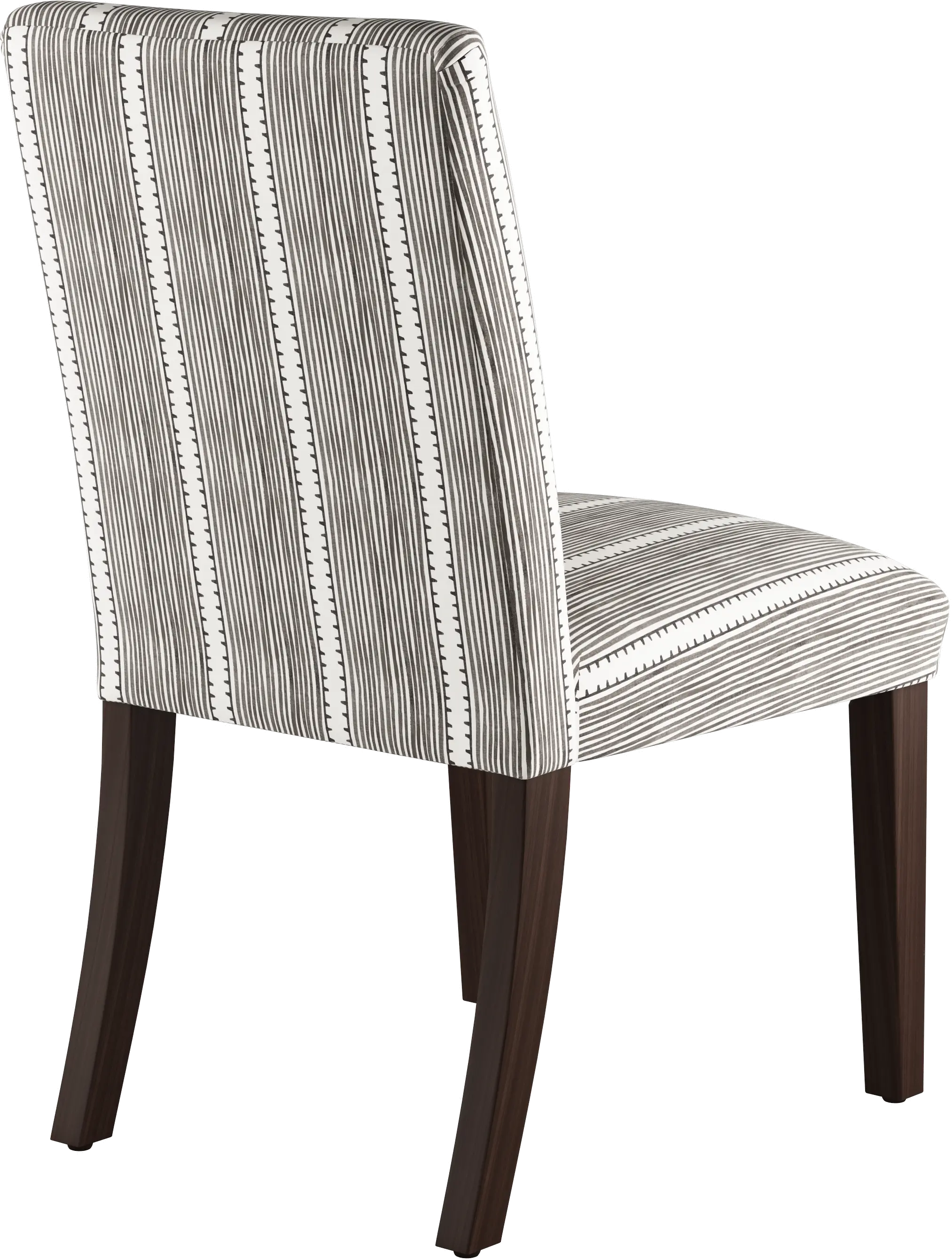 63-6BNNTTSTRPCHRCOGA Drew Charcoal Stripe Dining Chair - Skyline Furniture-3