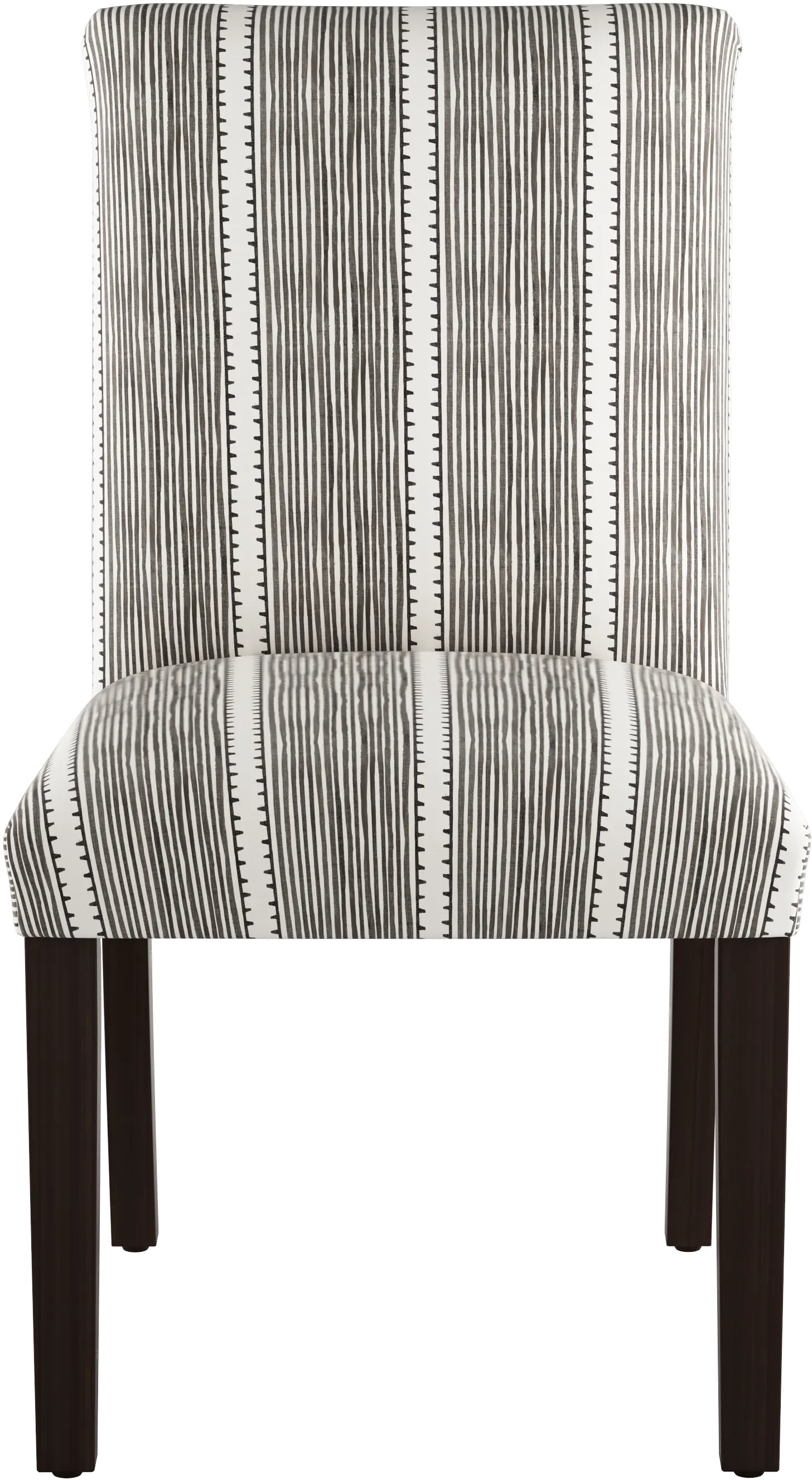 63-6BNNTTSTRPCHRCOGA Drew Charcoal Stripe Dining Chair - Skyline Furniture-4